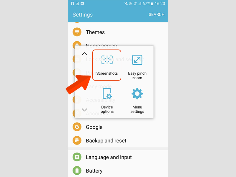 Chụp m&agrave;n h&igrave;nh bằng n&uacute;t Home ảo